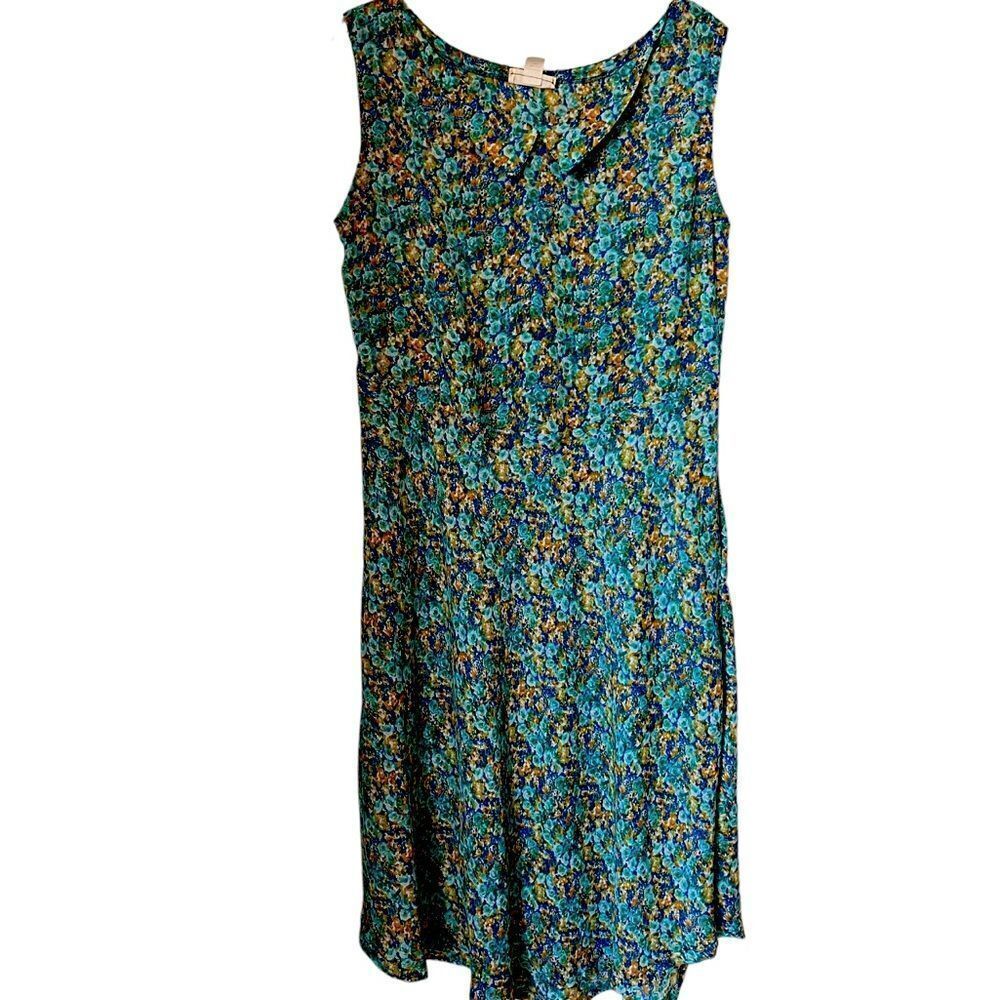 Pat Young Women’s Vintage Floral Sleeveless Fit and Flare Dress sz XL